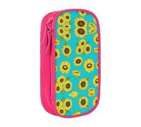 DRTGEDS Astuccio per matite con motivo girasoli, astuccio per matite multi, astuccio portatile, astuccio colorato per ufficio
