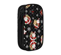 DRTGEDS Astuccio per matite con scritta "Merry Christmas", astuccio per matite multiple, astuccio portatile, astuccio colorato per ufficio