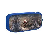 DRTGEDS Astuccio per matite con scritta "Merry Christmas", grande capacità, astuccio per penne, cancelleria per ufficio