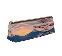 DRTGEDS Astuccio portamatite alla moda con immagine del Monte Fuji del Giappone, astuccio portatile con cerniera, per ufficio, viaggio