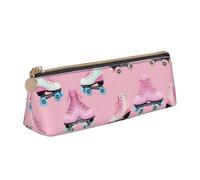 DRTGEDS Astuccio portamatite alla moda con pattini a rotelle retrò, astuccio portatile per cancelleria, con cerniera, per ufficio, viaggio