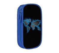 DRTGEDS Astuccio portamatite con mappa del mondo, astuccio multi-slot, astuccio portatile, astuccio per penne colorate per ufficio