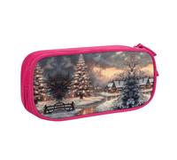 DRTGEDS Astuccio portapenne con scritta "Merry Christmas" di grande capacità, astuccio per cancelleria, astuccio per cancelleria