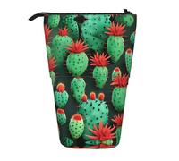 DRTGEDS Astuccio telescopico con molti piccoli cactus artistici, portapenne, organizer con cerniera