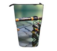 DRTGEDS Astuccio telescopico per canne da pesca, astuccio per matite e matite, organizer per cancelleria, portapenne con cerniera