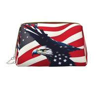 DRTGEDS Bandiera americana Fly Eagle Borse cosmetiche per le donne Piccola borsa di trucco per la borsa del sacchetto di trucco del sacchetto di trucco di viaggio, bianco, Taglia unica