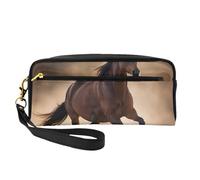DRTGEDS Beauty case da viaggio con cavalli che corrono, borse per il trucco da donna, custodia organizer da viaggio, Nero, One Size