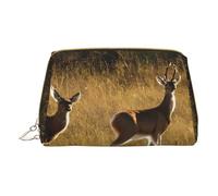DRTGEDS Beauty case da viaggio con grazioso cervo, borsa per il trucco da viaggio, mini borsa per cosmetici da donna, bianco, Taglia unica
