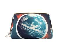 DRTGEDS Beauty case da viaggio con pianeta spaziale, borsa per trucchi da viaggio, mini borsa per cosmetici da donna, bianca, taglia unica, bianco, Taglia unica
