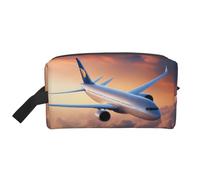 DRTGEDS Bella borsa da toeletta da uomo, borsa da toilette portatile da viaggio, borsa da barba, borsa da barba, piccola borsa, Bellissimo aereo Sky, Taglia unica