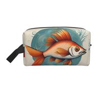 DRTGEDS Bella borsa da toilette a forma di pesce per uomo, borsa organizer da viaggio portatile, borsa da barba, piccola borsa, Bellissimo Pesce, Taglia unica
