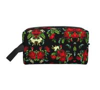 DRTGEDS Bella borsa da toilette regalo rosa per gli uomini, borsa portatile da viaggio per articoli da toeletta, borsa da barba, piccola borsa, Bellissimo regalo con rose, Taglia unica