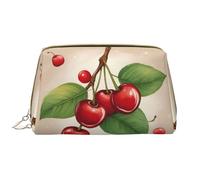 DRTGEDS Bella Dolce Rosso Ciliegia Cosmetica Borse Per Le Donne Piccola Borsa Di Trucco Per La Borsa Di Trucco Della, bianco, Taglia unica