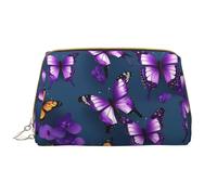 DRTGEDS Bella Viola Farfalla Cosmetica Borse Per Le Donne Piccola Borsa Di Trucco Per La Borsa Di Trucco Della Borsa, bianco, Taglia unica