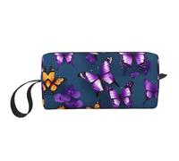 DRTGEDS Bella Viola Farfalla Cosmetici Borse Per Le Donne Piccola Borsa Di Trucco Per La Borsa Di Trucco Della Borsa Di Trucco, Bella farfalla viola, Taglia unica