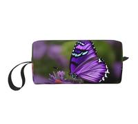 DRTGEDS Bella Viola Farfalla Cosmetici Borse Per Le Donne Piccola Borsa Di Trucco Per La Borsa Di Trucco Della Borsa Di Trucco, Bella farfalla viola, Taglia unica
