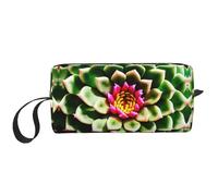 DRTGEDS Blooming Cactus Fiore Borse Cosmetiche Per Le Donne Piccola Borsa di Trucco Per La Borsa Per Il Trucco Della Borsa Da Viaggio Con Cerniera, Fiore di cactus in fiore, Taglia unica