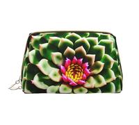 DRTGEDS Blooming Cactus Fiore Borse Cosmetiche Per Le Donne Piccolo Sacchetto di Trucco Per La Borsa di Trucco Della Borsa di Trucco, bianco, Taglia unica
