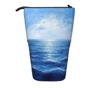 DRTGEDS Blue Ocean Sea - Astuccio per matite e cosmetici, telescopico, organizer per trucchi