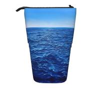 DRTGEDS Blue Ocean Sea - Astuccio per matite e cosmetici, telescopico, organizer per trucchi