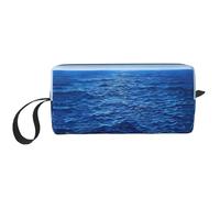 DRTGEDS Blue Ocean Sea Toiletry Bag per gli uomini, borsa da toilette portatile da viaggio, borsa da barba, piccola borsa, bianco, Taglia unica