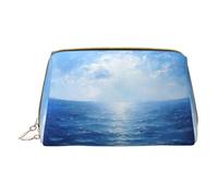 DRTGEDS Blue Ocean Sea Toiletry Bag per gli uomini, borsa da toilette portatile da viaggio, borsa da barba, piccola borsa, bianco, Taglia unica