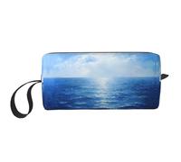 DRTGEDS Blue Ocean Sea Toiletry Bag per gli uomini, borsa da toilette portatile da viaggio, borsa da barba, piccola borsa, bianco, Taglia unica