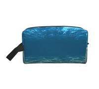 DRTGEDS Blue Ocean Sea Wavy Seascape Toiletry Bag per gli uomini, borsa portatile da viaggio organizer per articoli da toeletta, borsa da barba, piccola borsa, Paesaggio marino ondulato mare blu