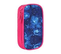 DRTGEDS Blue Universe Space Galaxy Cute Pencil Case, Estetica Penna Custodia, Colorato Matita Sacchetto Con Cerniera, Kawaii Cancelleria Storage