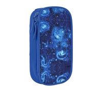 DRTGEDS Blue Universe Space Galaxy Cute Pencil Case, Estetica Penna Custodia, Colorato Matita Sacchetto Con Cerniera, Kawaii Cancelleria Storage