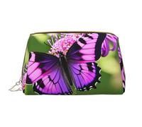 DRTGEDS Borsa cosmetica viola con farfalla per le donne piccola borsa per il trucco per borsa da trucco borsa da viaggio borsa per il trucco, bianca, taglia unica, bianco, Taglia unica