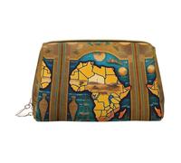 DRTGEDS Borsa da toilette astratta con mappa del mondo da uomo, borsa da toeletta portatile da viaggio, borsa da barba, piccola borsa, bianco, Taglia unica