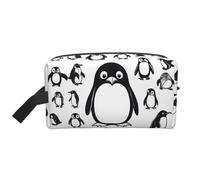 DRTGEDS Borsa da toilette con pinguino carino per uomo, borsa organizer da viaggio portatile, borsa da barba, piccola borsa, Simpatico pinguino., Taglia unica