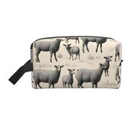 DRTGEDS Borsa da toilette da uomo, con agnello di pecora, borsa da toeletta portatile da viaggio, borsa da barba, piccola borsa, Carino agnello pecora, Taglia unica