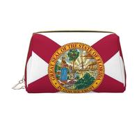 DRTGEDS Borsa da toilette da uomo, con bandiera dello Stato della Florida, borsa da toeletta portatile da viaggio, borsa da barba, piccola borsa, bianco, Taglia unica
