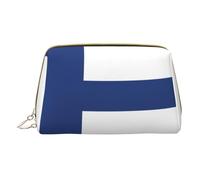 DRTGEDS Borsa da toilette da uomo, con bandiera finlandese, borsa da viaggio portatile, borsa da barba, piccola borsa, bianco, Taglia unica