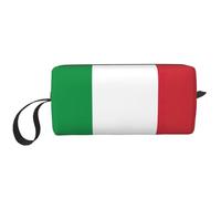 DRTGEDS Borsa da toilette da uomo, con bandiera italiana, borsa da toeletta da viaggio, borsa da barba, piccola borsa, bianco, Taglia unica
