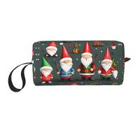 DRTGEDS Borsa da toilette da uomo con gnomi divertenti di Natale, borsa da toeletta portatile da viaggio, borsa da barba, piccola borsa, bianca, taglia unica, bianco, Taglia unica
