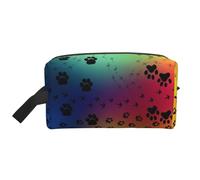 DRTGEDS Borsa da toilette da uomo, con stampa di zampe, borsa da toeletta portatile da viaggio, borsa da barba, piccola borsa, Motivo impronte di zampe, Taglia unica