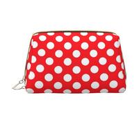 DRTGEDS Borsa da toilette da viaggio a pois carina, borsa per il trucco per borsa da viaggio mini borsa cosmetica per le donne, bianco, Taglia unica