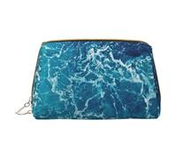 DRTGEDS Borsa da toilette da viaggio a tema spiaggia tropicale, borsa per il trucco da viaggio, mini borsa per cosmetici da donna, bianco, Taglia unica