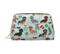 DRTGEDS Borsa da toilette da viaggio con cane Flora, borsa per il trucco per borsa da viaggio mini borsa cosmetica per le donne, bianco, Taglia unica