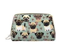 DRTGEDS Borsa da toilette da viaggio con carlino chihuahua, borsa per il trucco da viaggio, mini borsa per cosmetici da donna, bianco, Taglia unica
