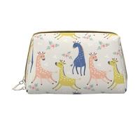 DRTGEDS Borsa da toilette da viaggio con giraffa, borsa per il trucco da viaggio, mini borsa per cosmetici da donna, bianco, Taglia unica