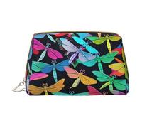 DRTGEDS Borsa da toilette da viaggio con libellule, borsa per il trucco da viaggio, mini borsa per cosmetici da donna, bianco, Taglia unica