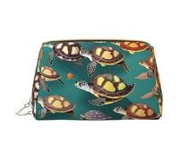 DRTGEDS Borsa da toilette da viaggio con molti animali tartarughe marine, borsa per il trucco per borsa da viaggio mini borsa cosmetica per le donne, bianco, Taglia unica