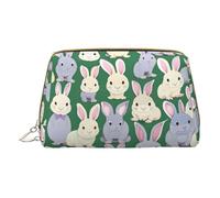 DRTGEDS Borsa da toilette da viaggio con molti coniglietti, borsa per il trucco da viaggio, mini borsa per cosmetici da donna, bianco, Taglia unica