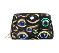 DRTGEDS Borsa da toilette da viaggio con molti occhi malvagi, borsa per il trucco da viaggio mini borsa cosmetica per le donne, bianco, Taglia unica