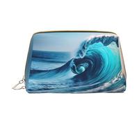 DRTGEDS Borsa da toilette da viaggio con onde oceaniche, borsa per il trucco da viaggio, mini borsa per cosmetici da donna, bianco, Taglia unica
