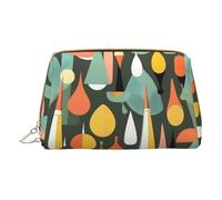 DRTGEDS Borsa da toilette da viaggio in stile retrò moderno di metà secolo con forme a goccia, borsa per il trucco da viaggio, mini borsa per cosmetici da donna, bianco, Taglia unica